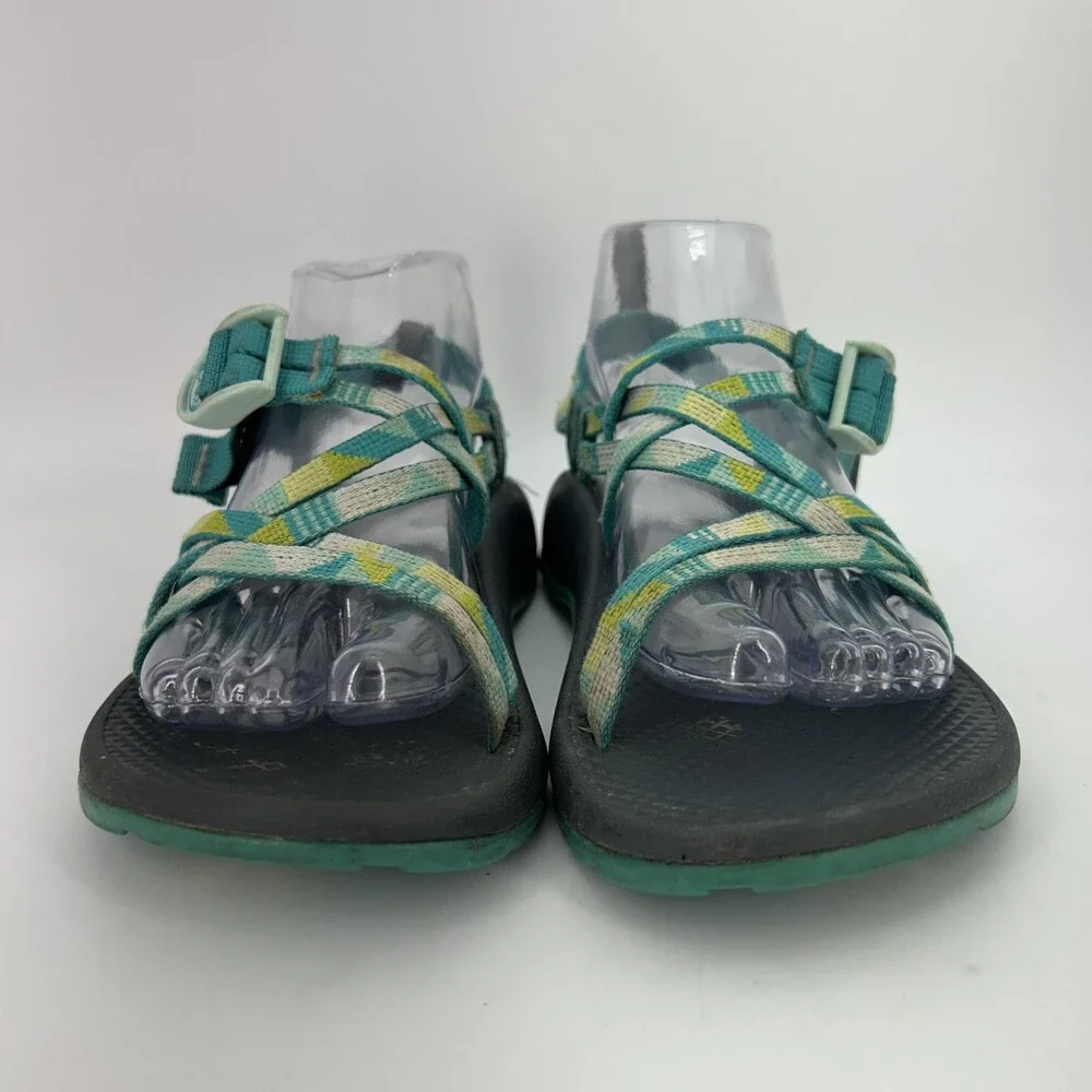 Chaco Sandals Shoes Kids Size 5 Green Strappy Hiking Water Outdoor Sport